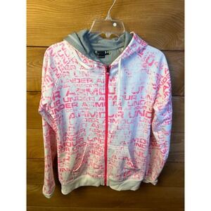 Under Armour Full Zip Hoodie Pink Breast‎ Cancer Awareness Medium Womens Sporty